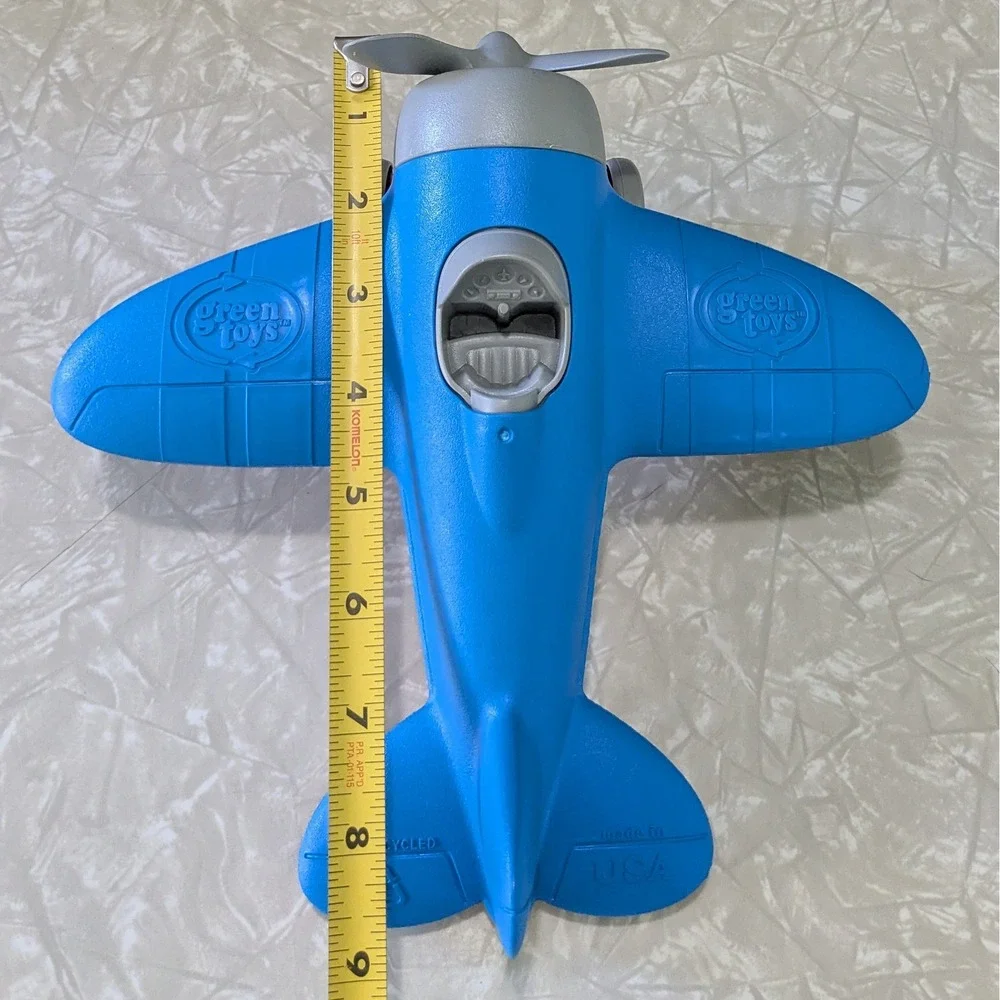 Green Toys 2 Wheel Single Seater Airplane - Blue & Red